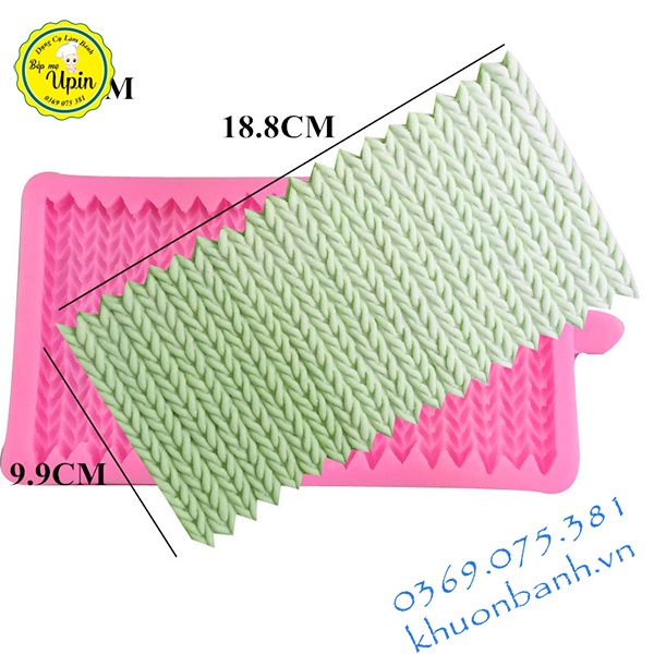 Khuôn silicon ốp hình len mũi lên làm bánh sinh nhật bánh rau câu xôi hoa đậu fondant