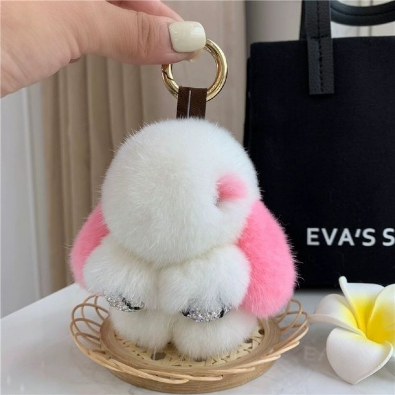 Móc Khóa Thỏ Nhồi Bông Dễ Thương Dành Cho Nữ