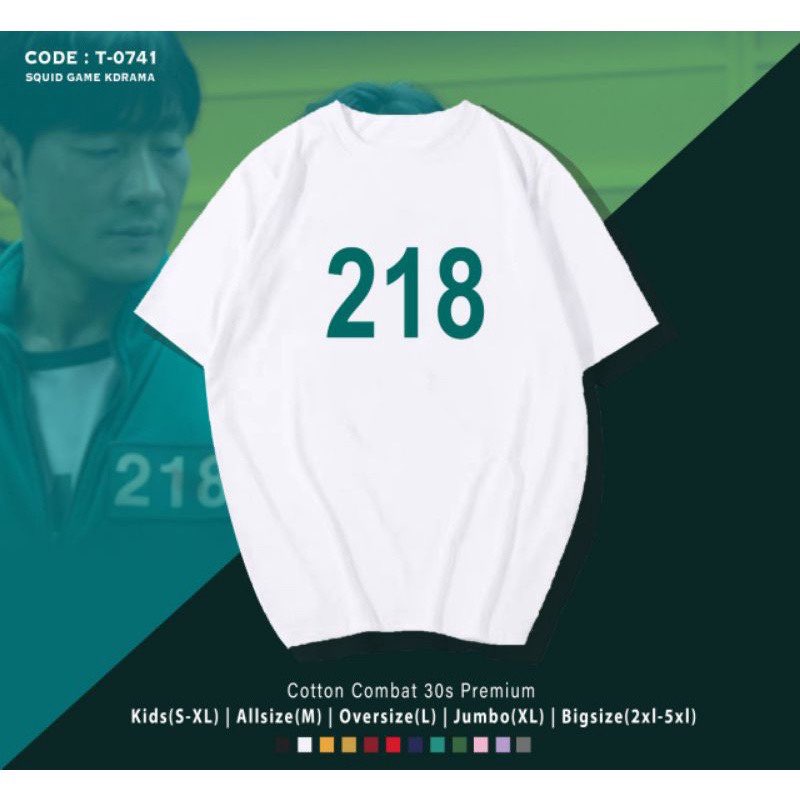 Áo Squid Game chữ số trò chơi con mực, có in số theo yêu cầu form rộng unisex cryaotic10