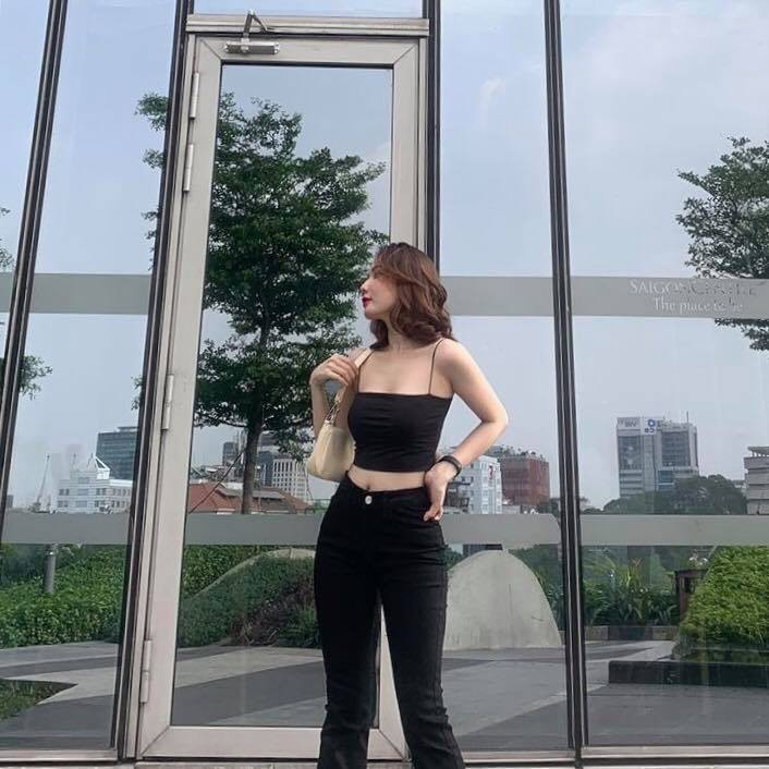 Áo Hai Dây Bún🌸 Thun 2s croptop sexy hai dây🌸 sợi bún body dáng ôm nữ🌸 SIÊU HOT | BigBuy360 - bigbuy360.vn