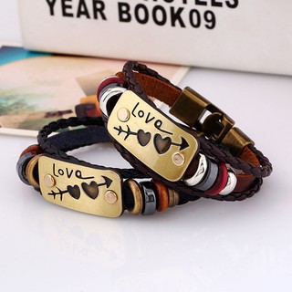 Set 2 Vòng Tay Da Nhiều Lớp Cho Cặp Đôi hót nhất