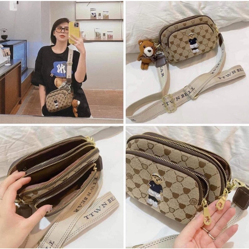 TÚI XÁCH ĐEO CHÉO GẤU TTWN BEAR THÁI LAN