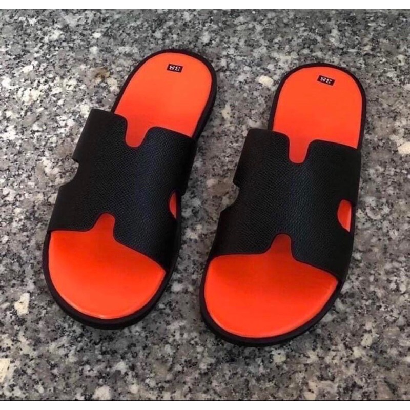 Dép nam nữ quai da quai ngang size 35_43