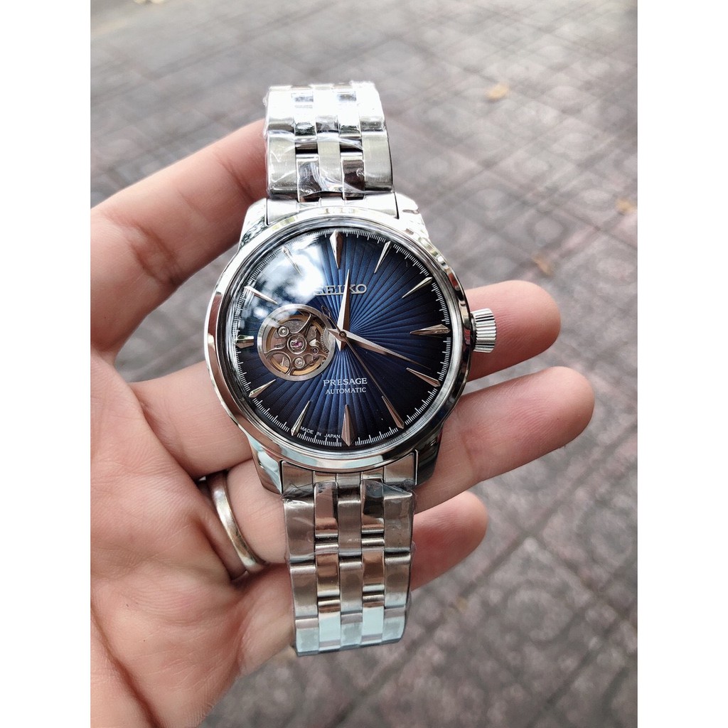 Đồng Hồ Nam Seiko presage Automatic Lộ Cơ, Dây Thép , Size 42mm