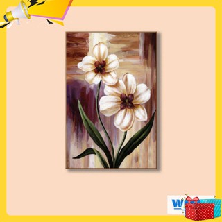 Tranh canvas Flower phong cách sơn dầu – W28