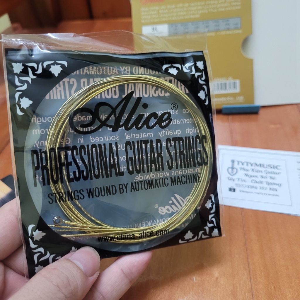 Bộ dây đàn guitar acoustic Alice AW432 giá rẻ size 11 TYTYmusic