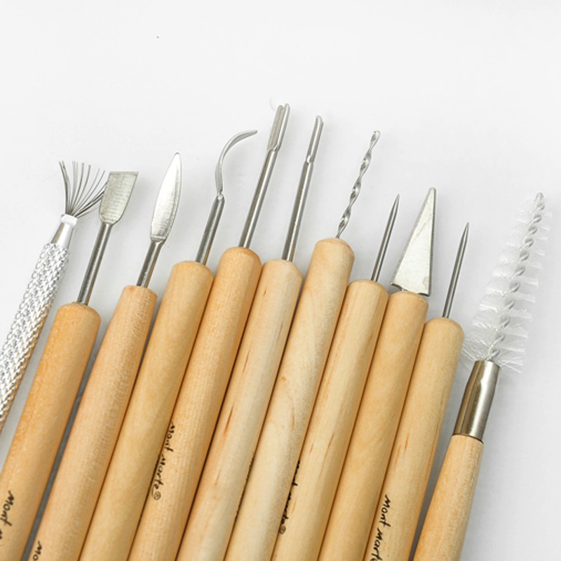 [Hỏa Tốc HCM] Bộ Dụng Cụ 11 Món Làm Đất Sét Mont Marte - Clay Tool Set Signature 11pce - MMSP0002