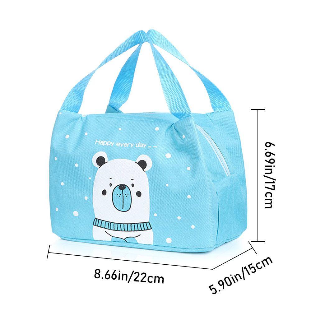 1 Túi Đựng Hộp Cơm Trưa Cách Nhiệt Họa Tiết Hoạt Hình Dễ Thương