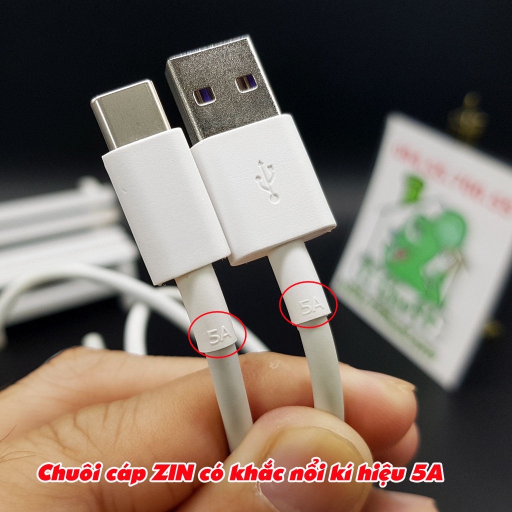 [Chính Hãng-Ảnh Thật] Cáp Sạc Siêu Nhanh 5A Huawei Type-C Super Charge ZIN Lõi Tím dài 1m