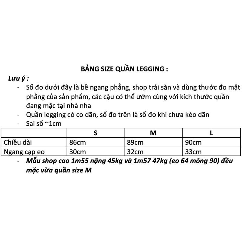 QUẦN LEGGING muji kèm túi (ảnh thật shop chụp kèm ảnh cận chất)