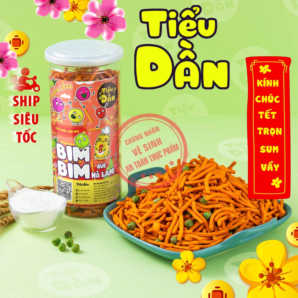 [Mã GROSALE giảm 10% đơn 150K] Bim bim que thái lan, bim bim tăm đậu hà lan Tiểu Dần đồ ăn vặt 350g