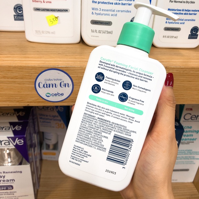 Sữa rửa mặt CeraVe Foaming Facial Cleanser (237mL) | BigBuy360 - bigbuy360.vn