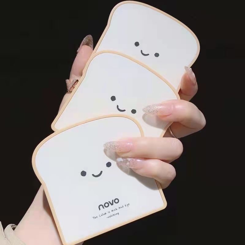 Bảng phấn trang điểm mắt NOVO màu sắc lì lấp lánh chống thấm nước lâu trôi cao cấp kiểu dáng bánh mì đáng yêu