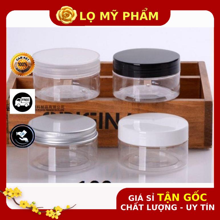 Hủ Đựng Kem ❤ GIÁ TỐT NHẤT ❤ Hủ nhựa pet trong 50g,100g,200g,250g đựng mỹ phẩm, thực phẩm, đồ khô, ngũ cốc