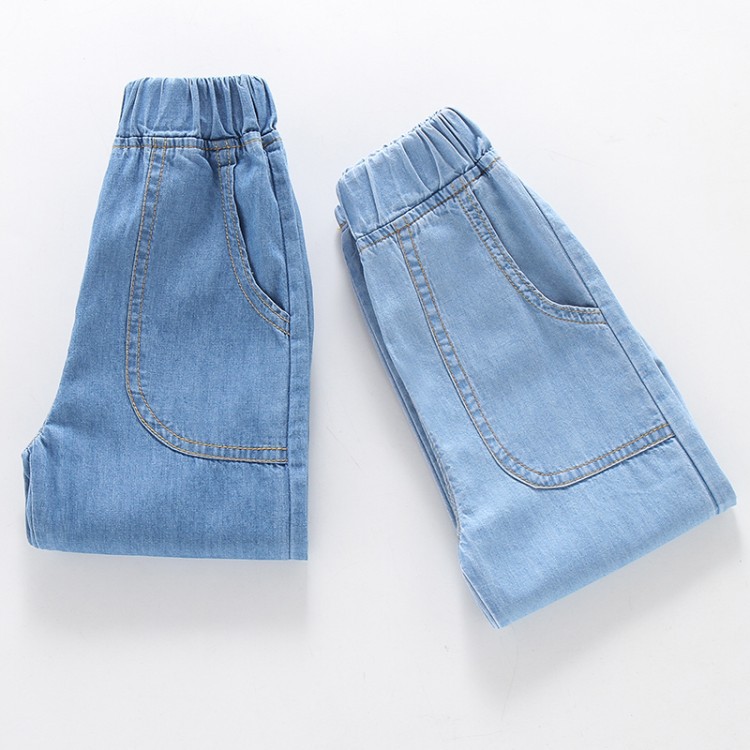 Quần Jeans Ống Rộng Thời Trang Cho Bé Trai