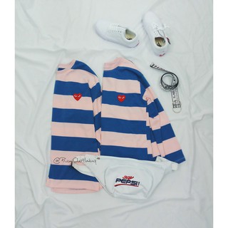 🌲 sweater pink-blue cdg - m,l,xl - nam, nữ mặc ok