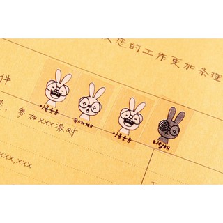 Bộ sticker bunny 6 tờ/pack
