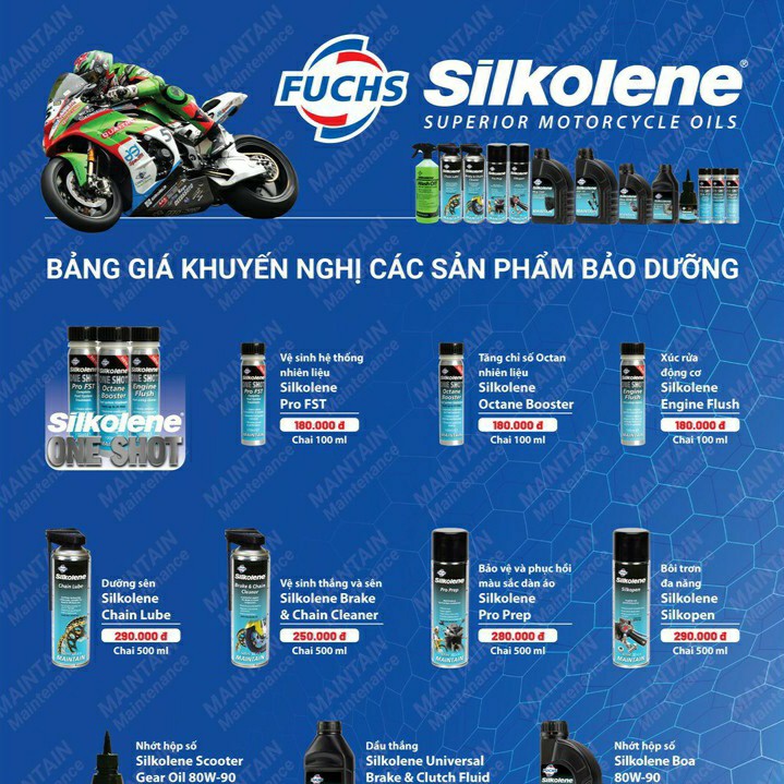 Dưỡng sên Fuchs Silkolene Chain Lube 500ml