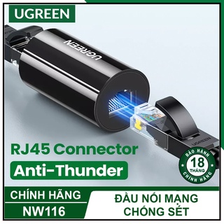 Đầu Nối Cáp Mạng Chống Sấm Sét RJ45 Cao Cấp, UGREEN NW116 Chính Hãng