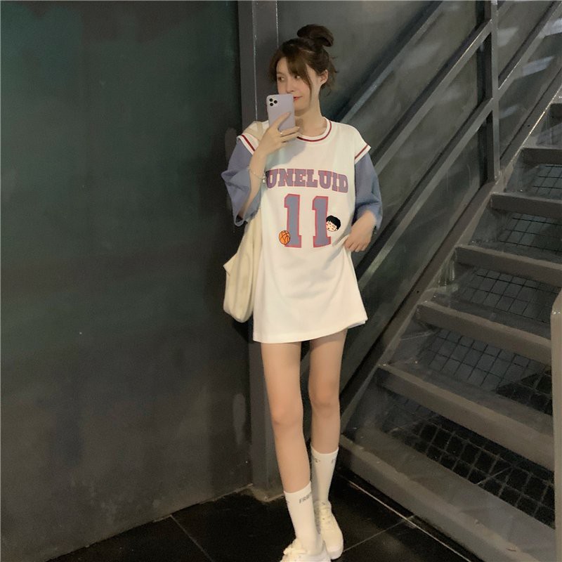 Áo thun cộc tay phối viền số 11 form rộng unisex thời trang hàn quốc/ Áo thể thao nam nữ phối tay phong cách ulzzang | BigBuy360 - bigbuy360.vn