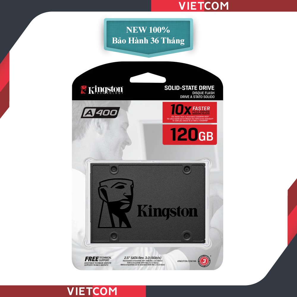 [Mã ELMS4 giảm 7% đơn 500K] Ổ Cứng SSD Kingston 120GB Sata III 2.5'' - Model: SA400S37/120G Bảo Hành 36 Tháng | BigBuy360 - bigbuy360.vn