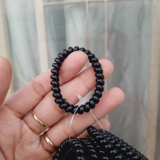 Túi 10 lò xo cột tóc bản nhỏ vòng cở trung màu đen