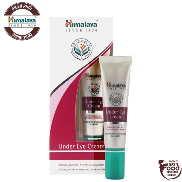 Kem Dưỡng Mắt giảm Quầng Thâm, Giảm Bọng Mắt, Chống Lão Hóa Himalaya Under Eye Cream 15ml