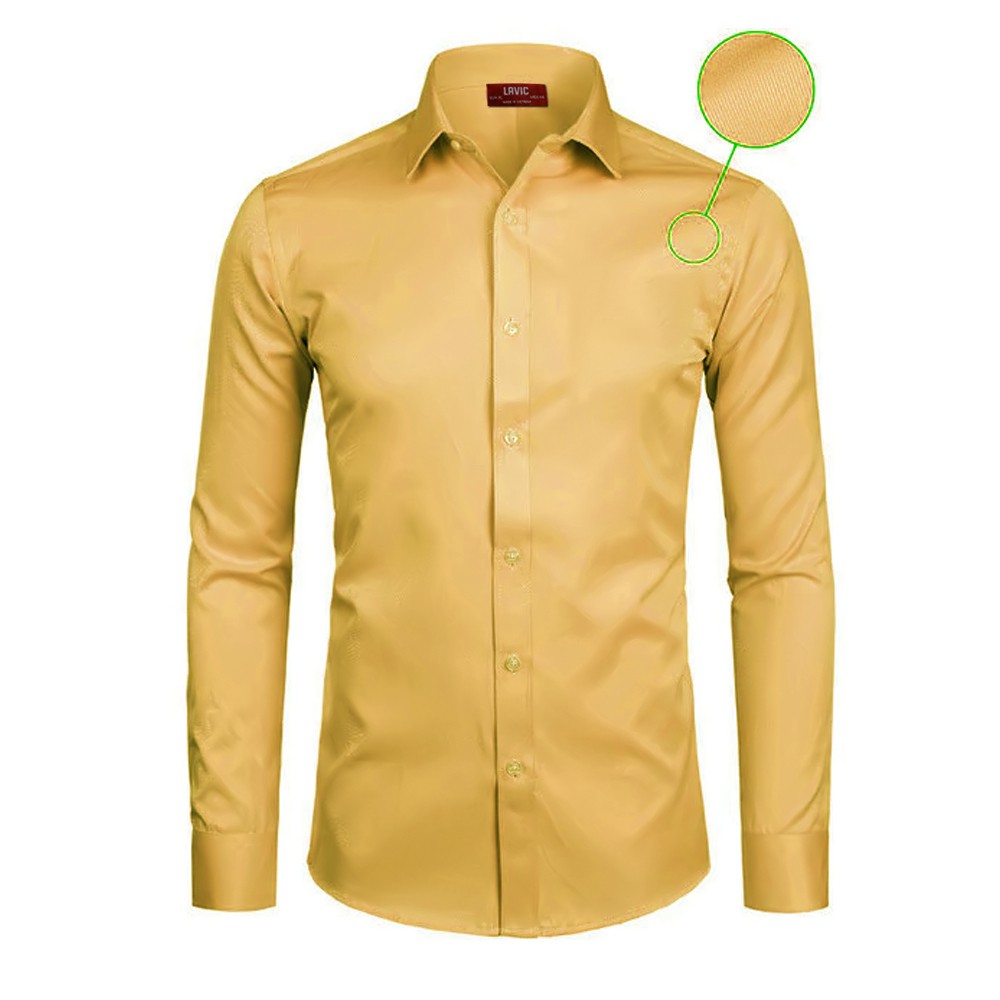[Mã LT50 giảm 50k đơn 250k] BIG SIZE Áo sơ mi nam trơn tay dài LAVIC LV523 | BigBuy360 - bigbuy360.vn