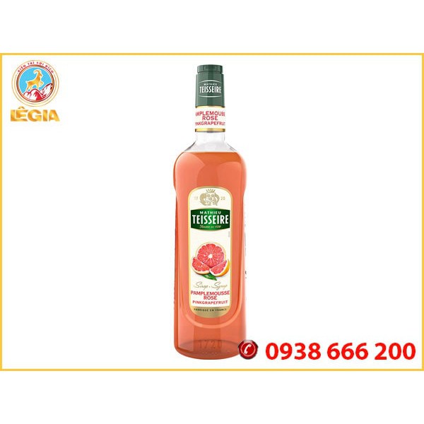 SIRO TEISSEIRE BƯỞI HỒNG 1000ML - TEISSEIRE PINKGRAPEFRUIT SYRUP