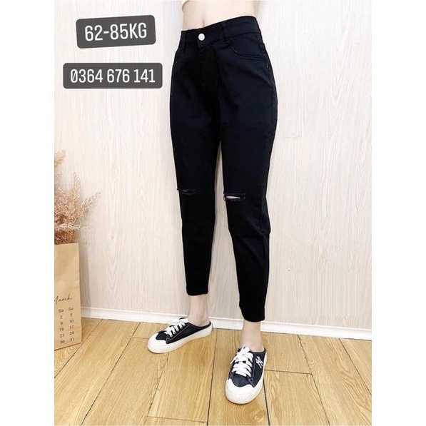 QUẦN JEAN BAGGY ĐEN RÁCH BIGSIZE
