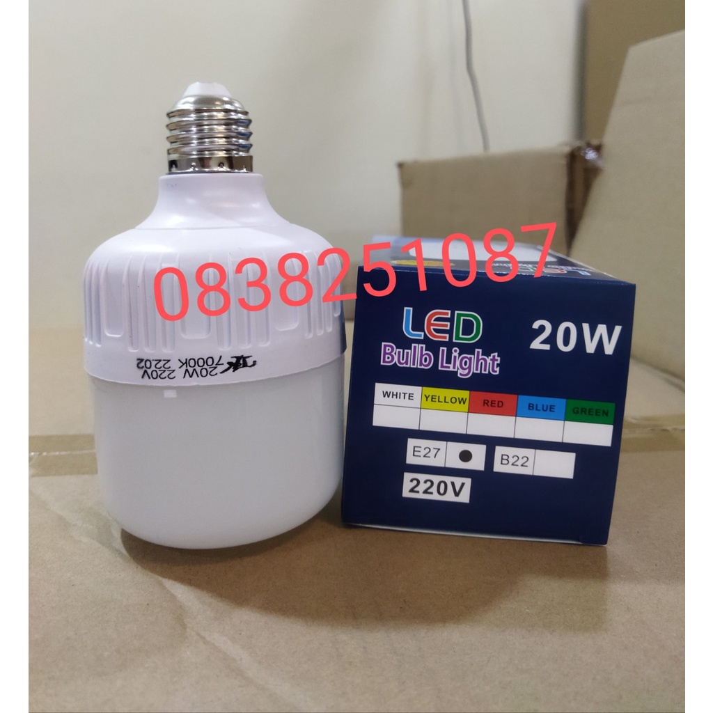 Bóng đèn LED Tiết Kiệm Năng Lượng Siêu Sáng Công Suất Cao Trụ Trắng 15W 20W