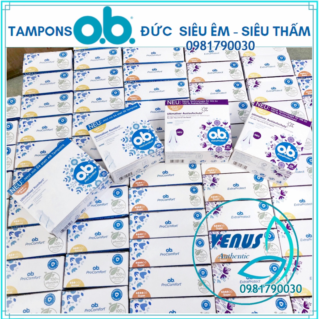 Băng vệ sinh dạng ống Tampon OB ProComfort, Extra Protect đủ size - Hàng nội địa Đức