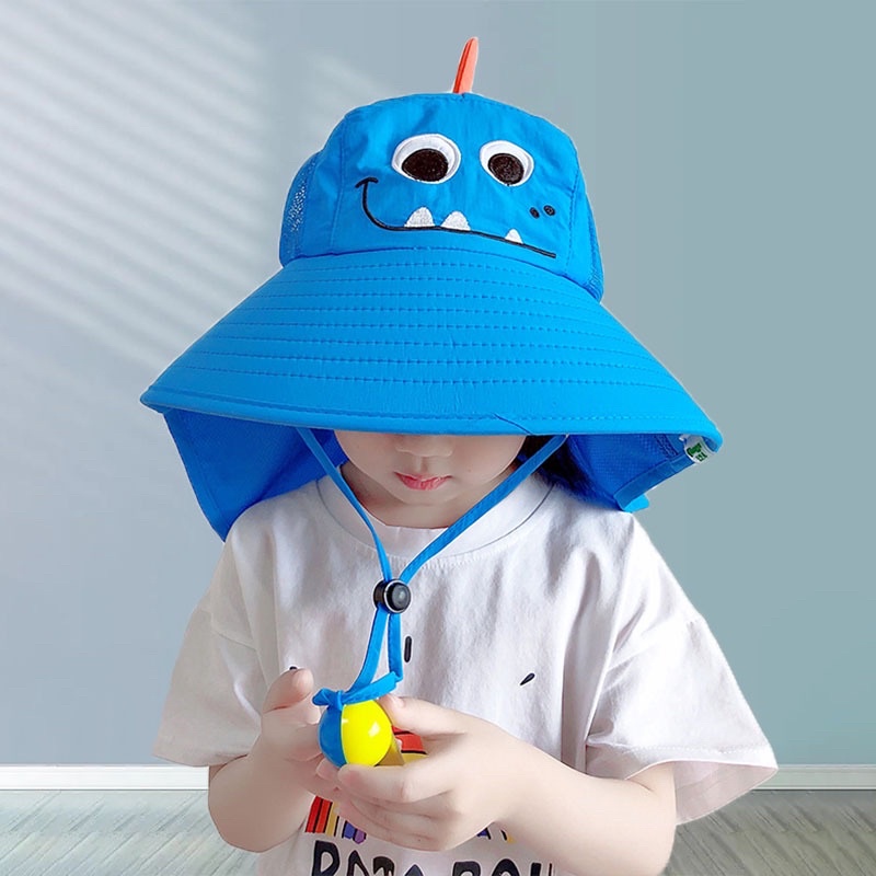 Mũ Bucket Vành Rộng Chống Tia UV In Họa Tiết Hoạt Hình Dễ Thương Thời Trang Mùa Hè Cho Bé Trai Và Gái