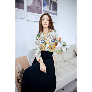 Chân váy dập ly quạt CCHAT