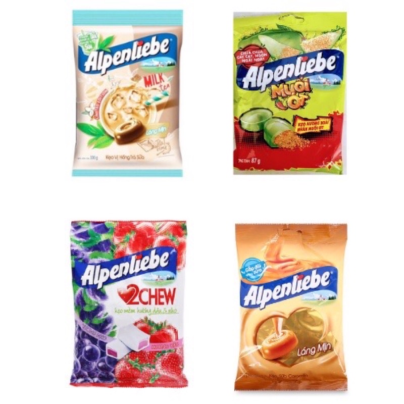 Kẹo mềm Alpenliebe 2Chew vị dâu nho (bịch 87.5g)