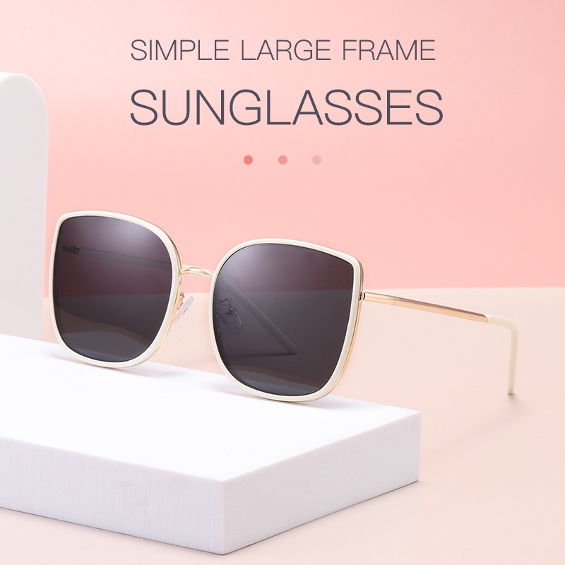 Kính Mát Nữ Oversize Tròng To Bảo Vệ Khỏi Tia UV