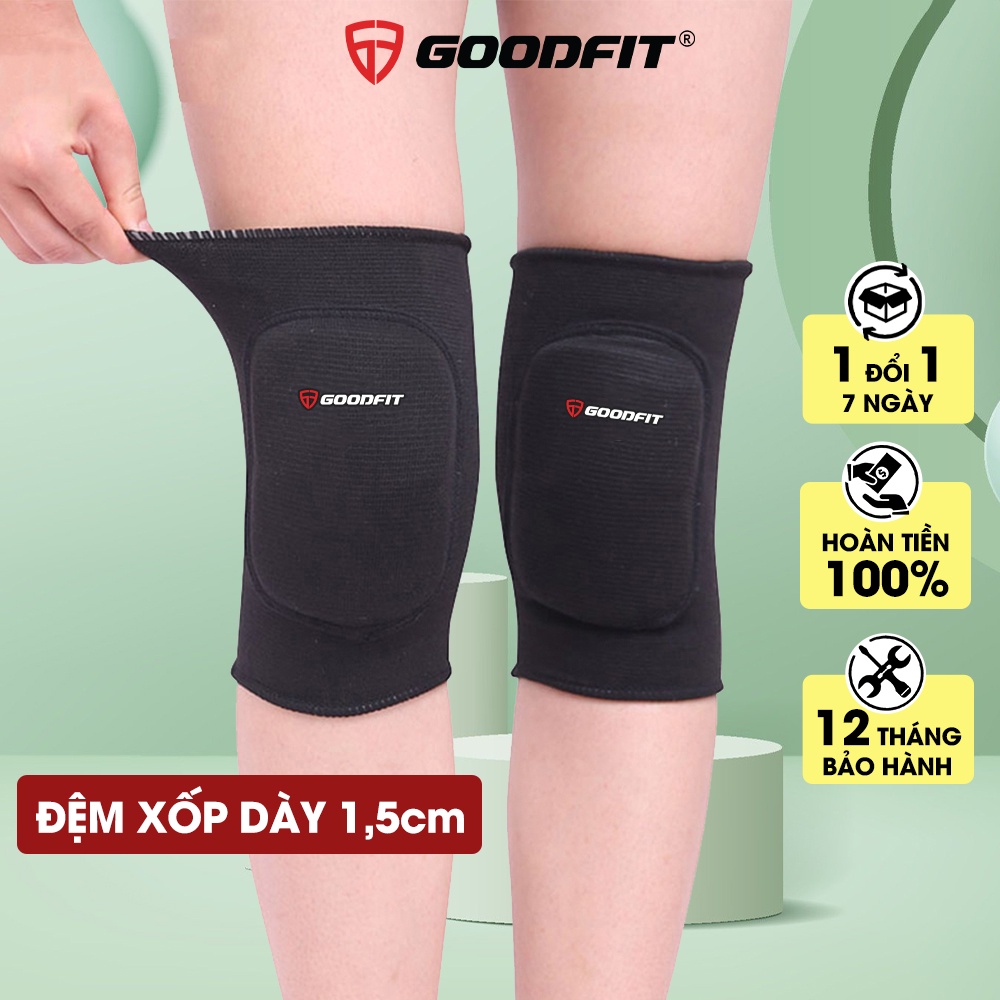 Bó gối thể thao, băng đầu gối GoodFit co giãn 4 chiều GF517K