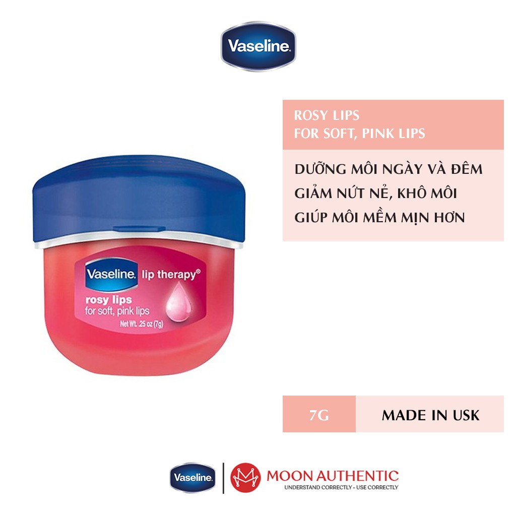 Son Dưỡng Môi Vaseline Hương Hoa Hồng 7g Lip Therapy Rosy