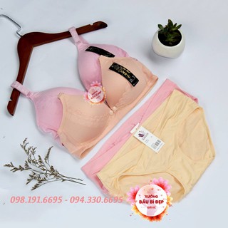 Bộ Đồ Lót COMBO 2 BỘ ĐỒ LÓT BẦU VÀ CHO CON BÚ MỀM MẠI