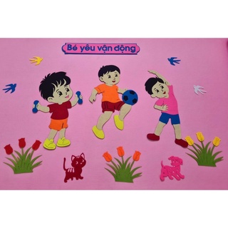 Bộ tranh góc mầm non/ Trang trí mầm non bằng vải nỉ