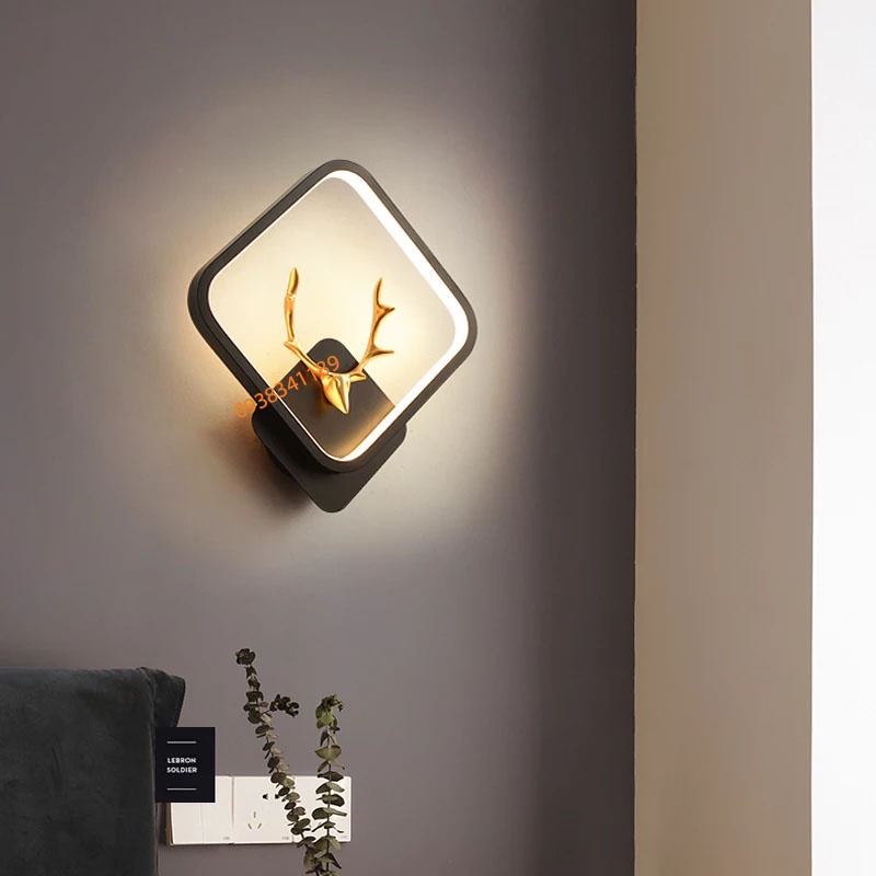 Đèn vách LED sừng hươu HABALI phòng khách phòng ngủ cầu thang