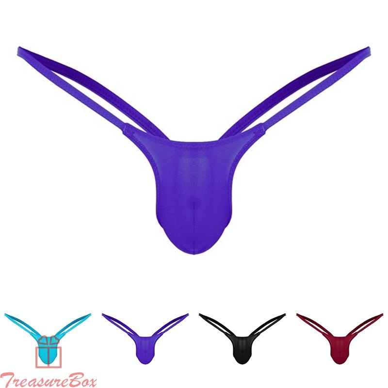 Men Underwear Solid Tanga Thongs Breathable G-strings Knickers Underpants