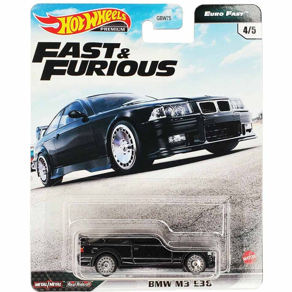 Xe mô hình bánh cao su 1/64 Hot Wheels Premium Fast & Furious BMW M3 E36