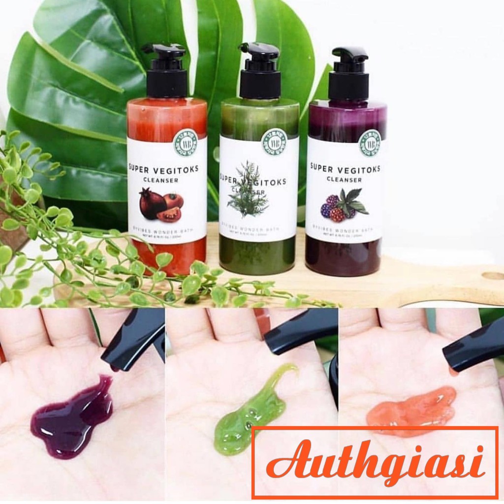 Sữa rửa mặt rau củ Byvibes Wonder Bath Super Vegitoks Cleanser sủi bọt thải độc 200-300ml | BigBuy360 - bigbuy360.vn