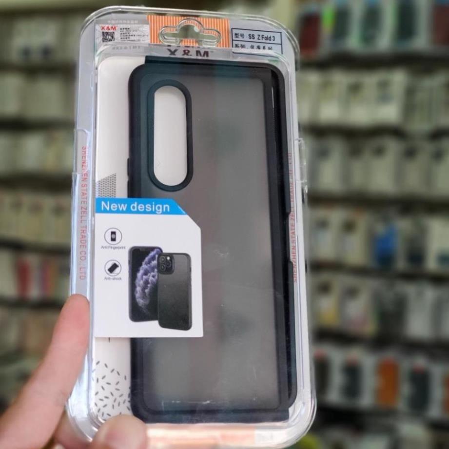 Ốp X&amp;M nhám viền dẻo cho Samsung Z Fold 3 5G chống sốc siêu đẹp.