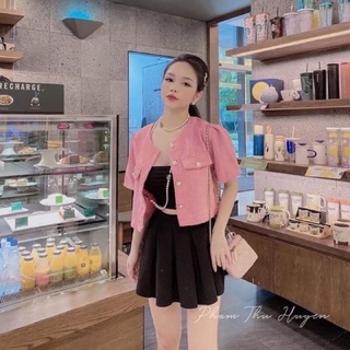Áo khoác dạ 👚 màu hồng xinh xắn