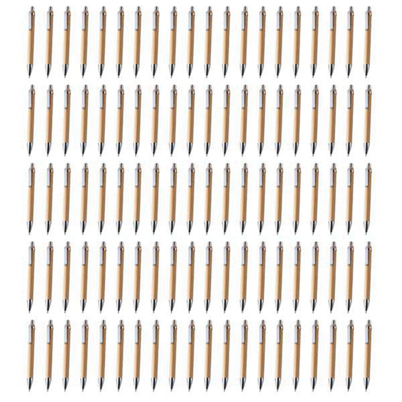 Set 100 Bút Bi Bằng Tre Chất Lượng Cao