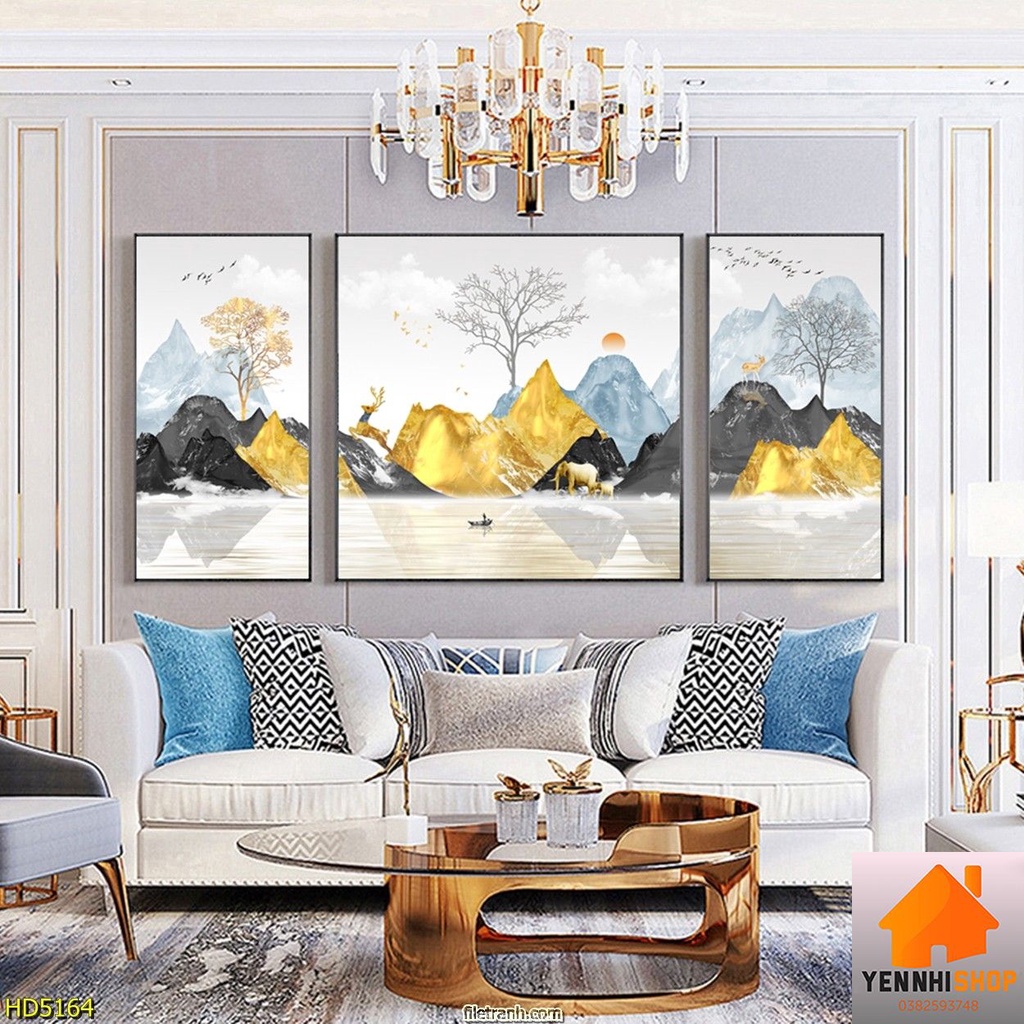 Tranh treo tường có khung tặng kèm đinh treo tranh, tranh canvas giá rẻ trang trí decor phòng
