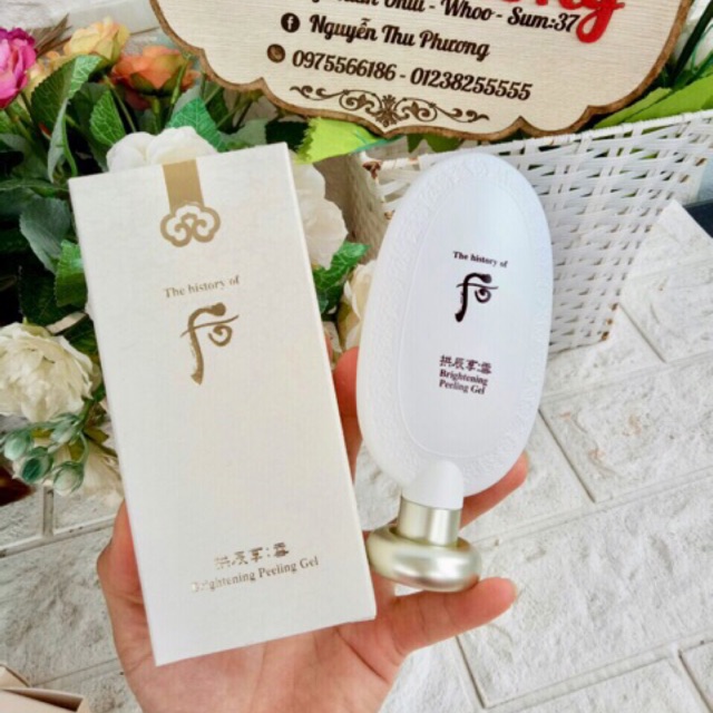 set Kỳ tẩy da chết dưỡng trắng da - Whoo Brightening Gel 100ml