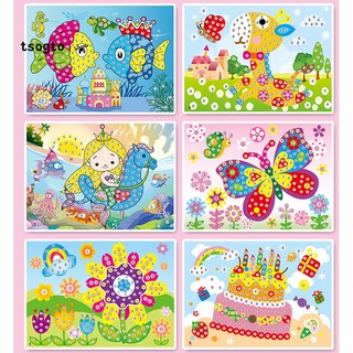 Set 4 tranh khảm dán đá pha lê DIY giáo dục trẻ em